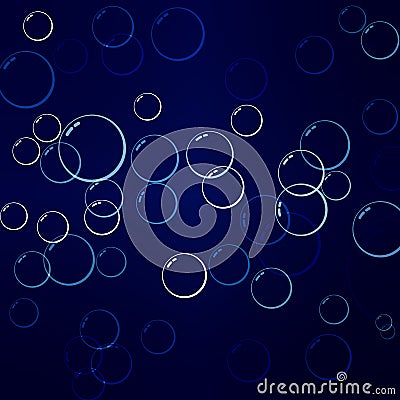 Blue background from bubbles Vector Illustration