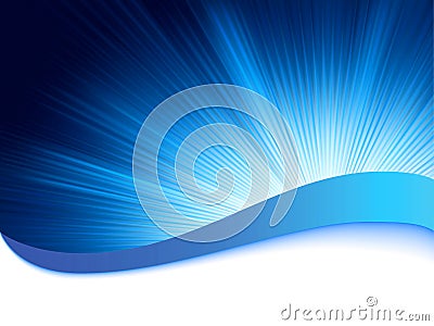 Blue background with burst rays. EPS 8 Vector Illustration