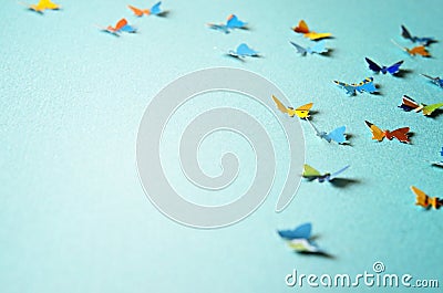 Background with butterflies Stock Photo