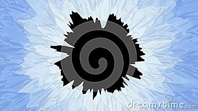 Blue background. Design.Bright illuminated lines in abstraction make up a blob that twitches in different directions. Stock Photo