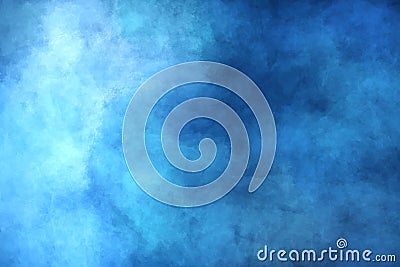 Blue background dramatic cloudy watercolor painted texture Stock Photo