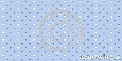 Blue background with hearts Vector Illustration