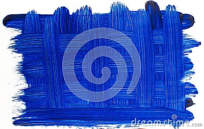 Blue background of intersecting brush strokes Stock Photo