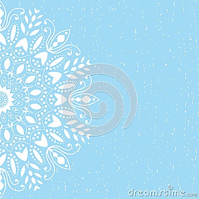 Blue background mandala vector Vector Illustration