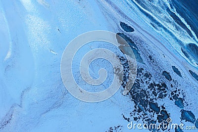 Blue background of paints texture Stock Photo