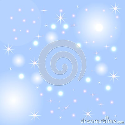 On a blue background, samples of stars Vector Illustration