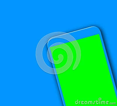 blue background smart phone 02 Stock Photo