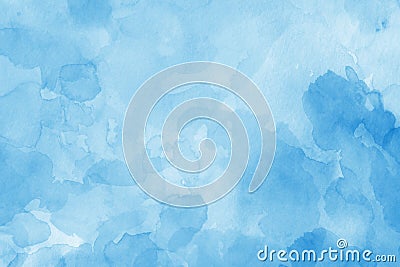 Blue background, watercolor texture in painting design of blue and white watercolor blobs in soft pretty illustration Cartoon Illustration