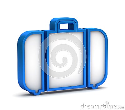 Blue baggage icon Stock Photo
