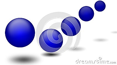 Blue Ball Bounce Stock Photo