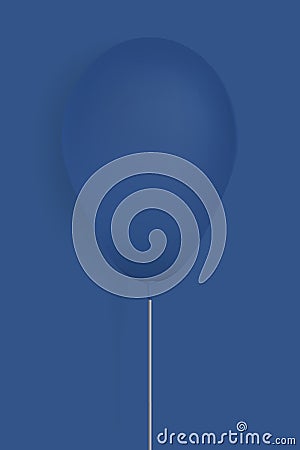 A blue ballon on blue background Vector Illustration