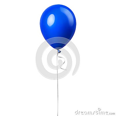 Blue balloon isolated Stock Photo