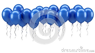 Blue party balloons Stock Photo