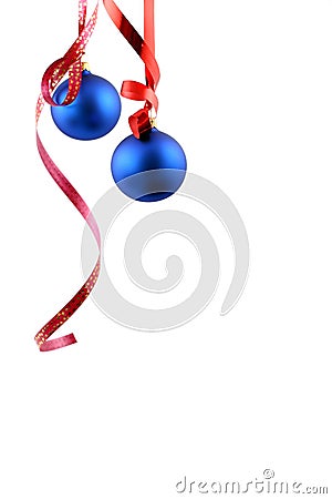 Blue balls - Christmas decoration Stock Photo