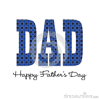 Blue bandana happy fathers day Stock Photo