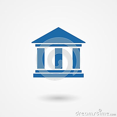Blue bank icon Vector Illustration