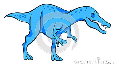 Blue baryonyx, illustration, vector Vector Illustration