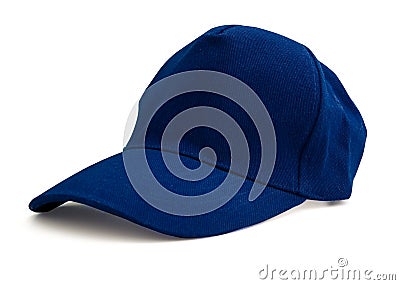 Blue baseball cap Stock Photo