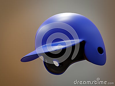 Blue baseball helmet Stock Photo