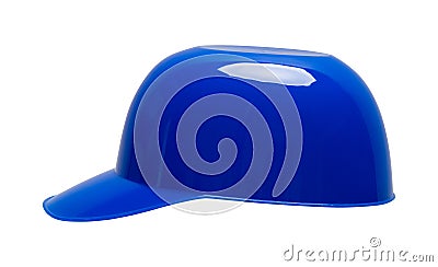 Blue Baseball Helmet Stock Photo