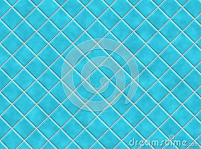 Blue Bathroom Tiles Stock Photo