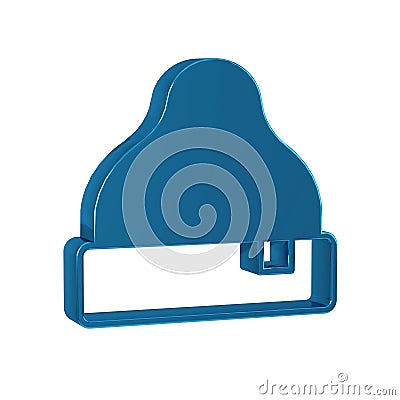 Blue Beanie hat icon isolated on transparent background. Stock Photo