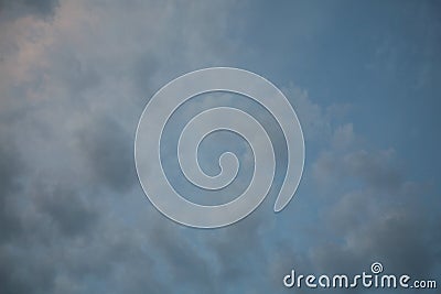 Blue beautiful sky clouds as the best picture. Stock Photo