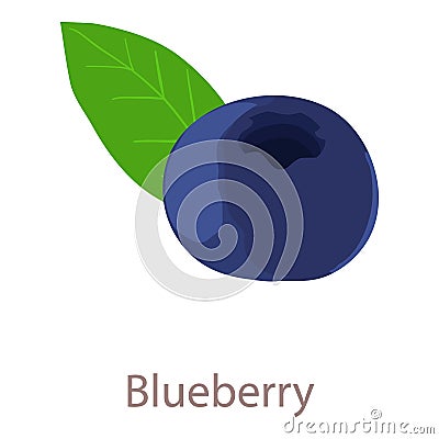 Blue berry icon, isometric 3d style Vector Illustration