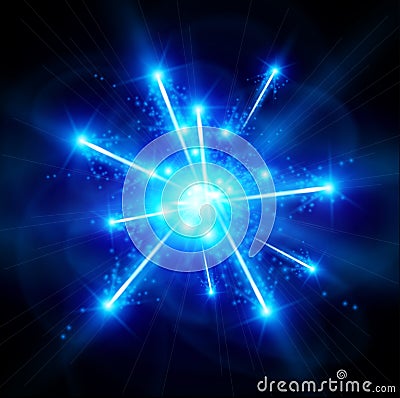 Blue Big Bang Vector Illustration