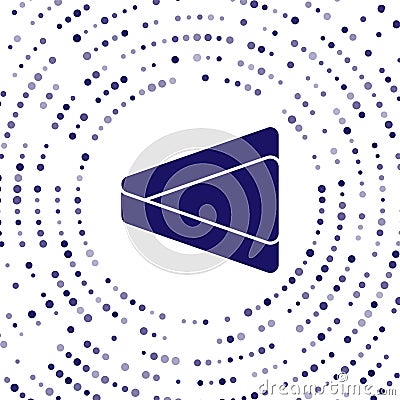 Blue Billiard triangle icon isolated on white background. Abstract circle random dots. Vector Vector Illustration