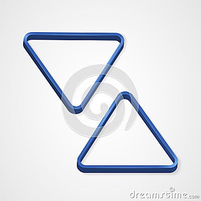 Blue billiard triangle on a white background Vector Illustration