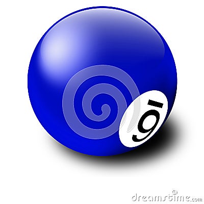 Blue Billiards Ball Stock Photo