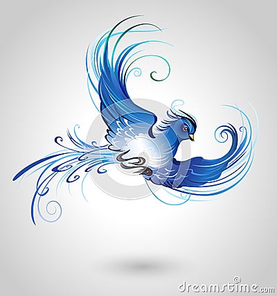 Blue bird Vector Illustration