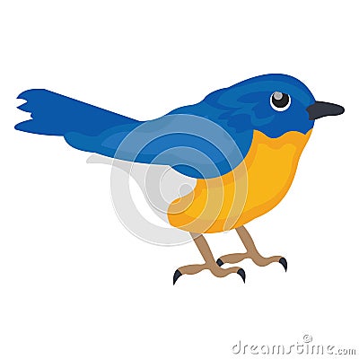 Blue bird, blue sparrow Vector Icon Vector Illustration