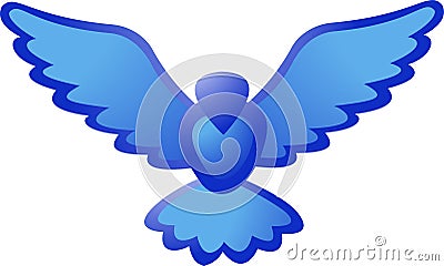 Blue bird icon Vector Illustration