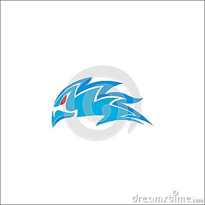 Blue Bird Logo Design Stock Photo