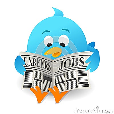 Blue bird Search Jobs Stock Photo