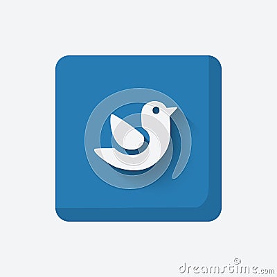 Blue bird symbol Vector Illustration