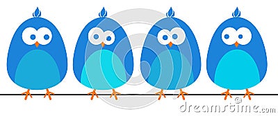 Blue birds Stock Photo