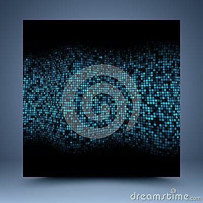 Blue vector pattern mosaic abstract background Vector Illustration