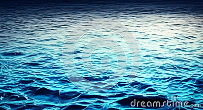 Blue and black ocean waves background Generative AI Stock Photo
