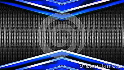 Blue and black shiny metal background and mesh texture Cartoon Illustration