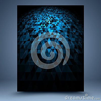 Blue and black geometric abstract background Vector Illustration