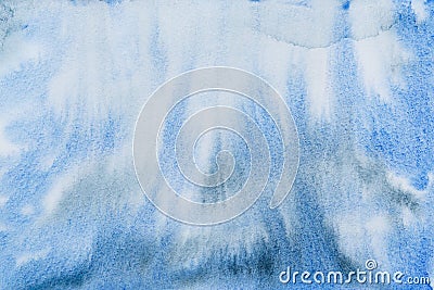 Blue black watercolor abstraction Stock Photo