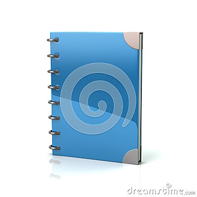 Blue blank organizer notebook Cartoon Illustration