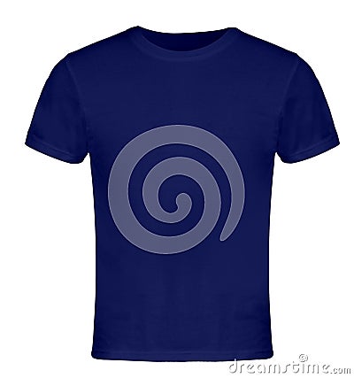 Blue Blank T-shirt Front Stock Photo