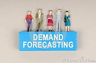 On the blue block the inscription - Demand Forecasting Stock Photo