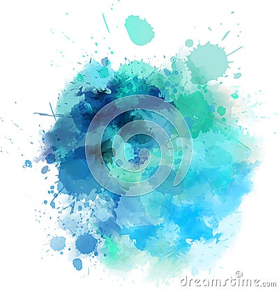 Blue blot Vector Illustration