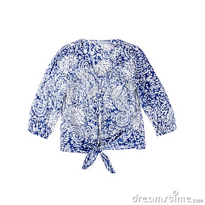 Blue Blouse Isolated on White Stock Photo