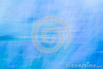 Blue blurred abstract background with a predominance of lines Stock Photo